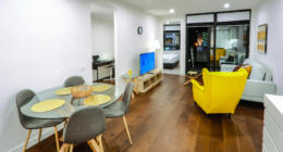Glen Waverley O'Sullivan 1 bed study corporate apartment lounge