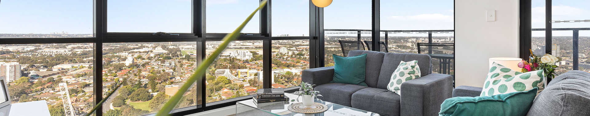 Astra Apartments Parramatta Hassall 3 bed corporate lounge