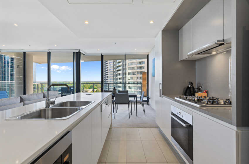 Chatswood 2 bedroom corporate apartment kitchen
