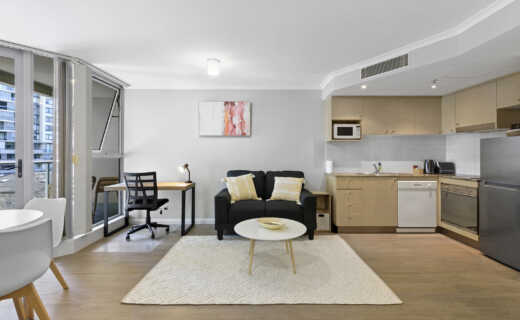Astra Apartments Help st Studio. Corporate Apartment layout