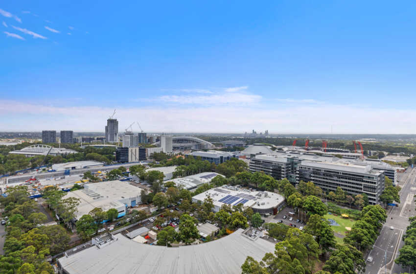 Birds eye view of Olympic Park, Sydney