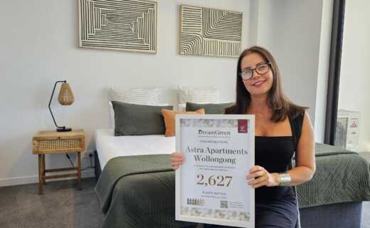 Parmella Valdebenito - Astra Apartments Wollongong supports the Dream Green initiative in her corporate, extended stay apartments