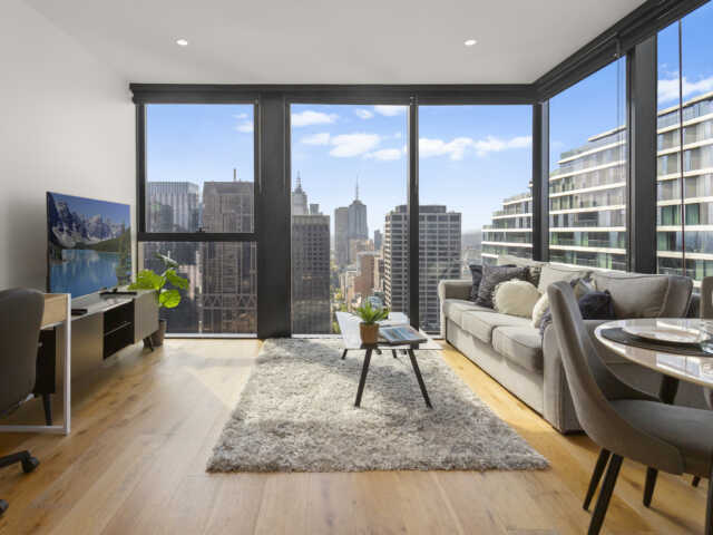 astra-melb-cbd-2-bed-2-ch-cs-main-area Astra Apartments Melbourne CBD corporate accommodation in Collins House